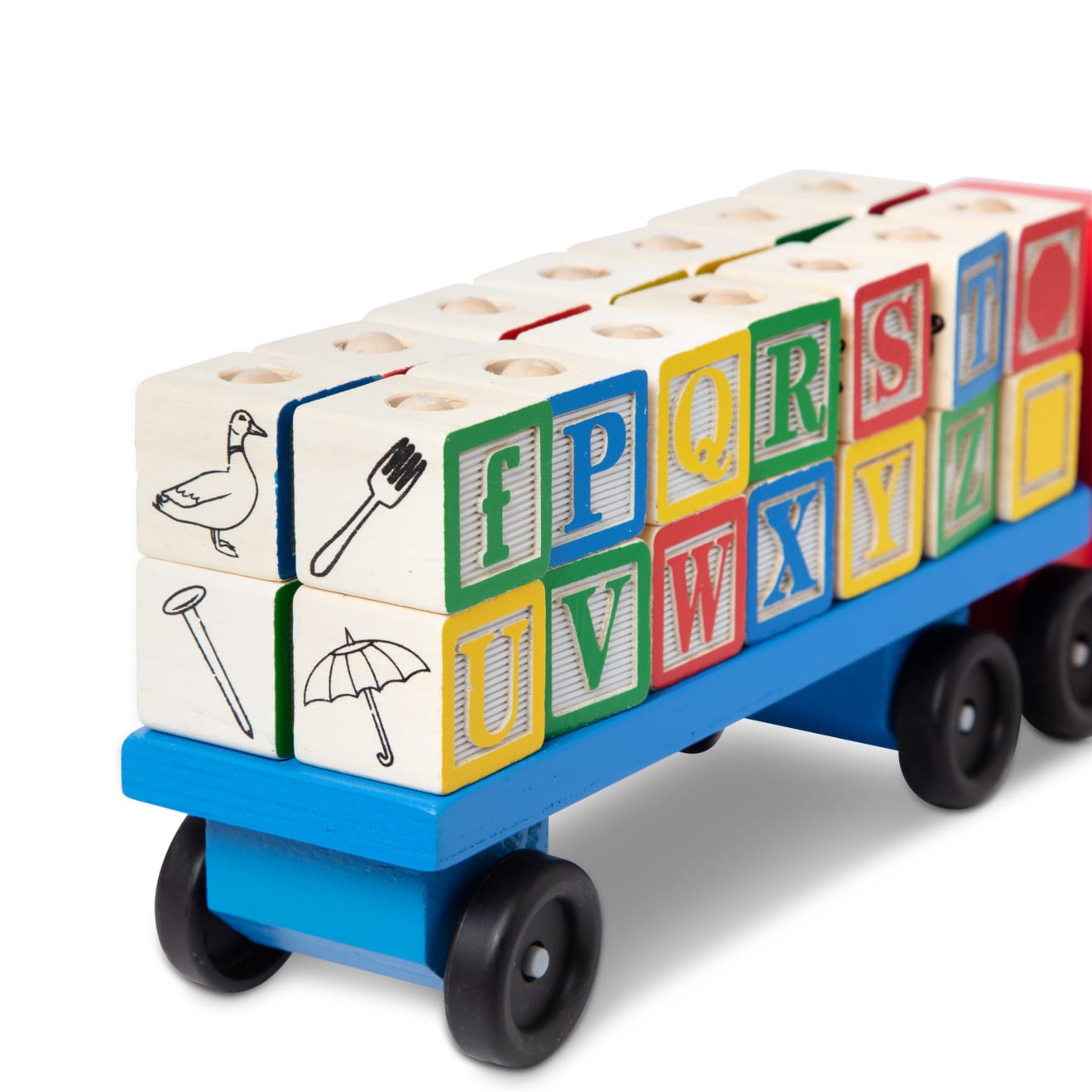 Melissa & Doug Alphabet Blocks Wooden Truck