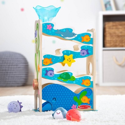 Melissa & Doug Rollables Wooden Ocean Slide Infant And Toddler Toy (5pc)