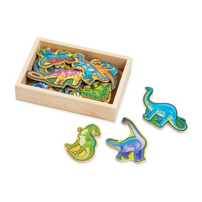 Melissa & Doug Wooden Magnets Set - Animals And Dinosaurs With 40 Wooden Magnets