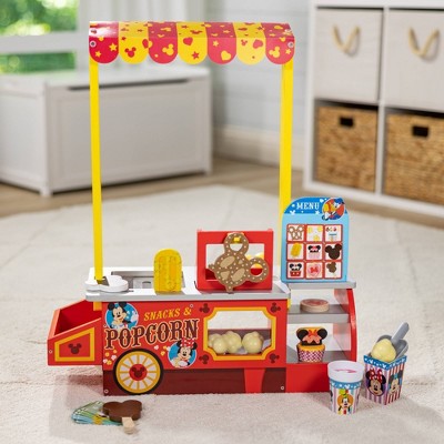 Melissa & Doug Disney Snacks & Popcorn Wooden Pretend Play Food Counter – 33pc