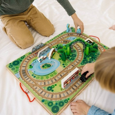 Melissa & Doug Take-Along Railroad 17pc
