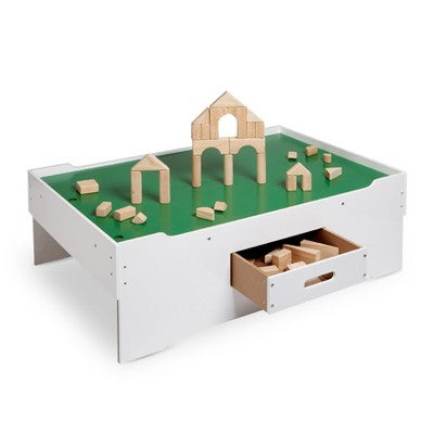 Melissa & Doug Deluxe Wooden Multi-Activity Play Table - For Trains, Puzzles, Games, More