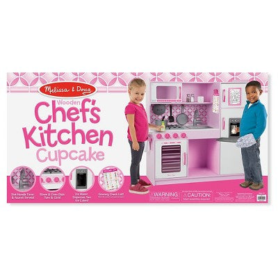 Melissa & Doug Chef's Kitchen Pretend Play Set - Cupcake Pink/White