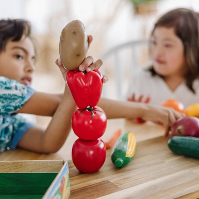 Melissa & Doug Play-Time Produce Fruit (9pc) And Vegetables (7pc) Realistic Play Food