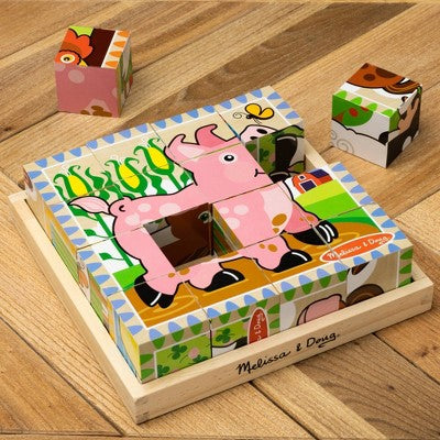 Melissa & Doug Farm Cube Puzzle 16pc