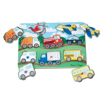 Melissa & Doug Peg Puzzle Set - 6 Puzzles