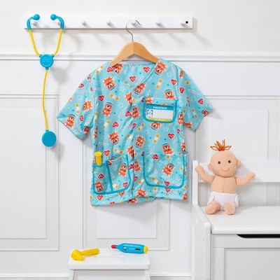 Melissa & Doug Pediatric Nurse Role Play Costume Set (8pc) - Includes Baby Doll, Stethoscope