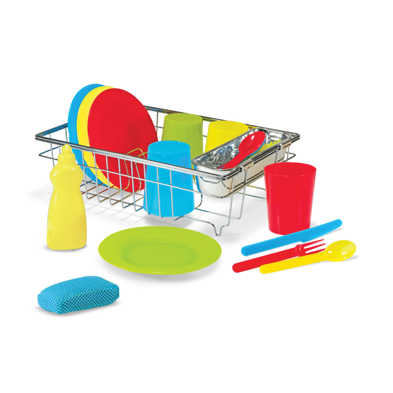 Melissa & Doug Let's Play House! Wash & Dry Dish Set