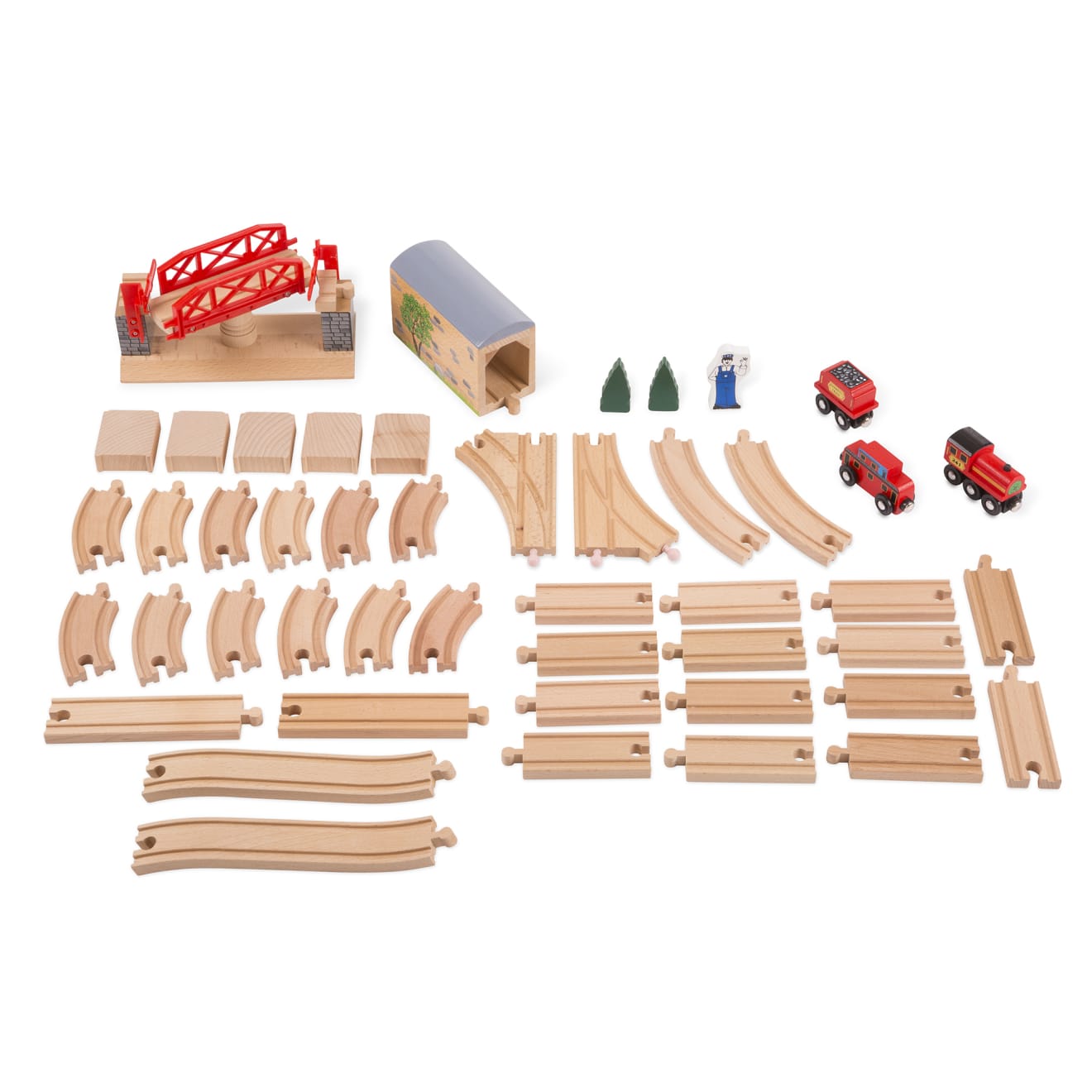 Melissa & Doug Swivel Bridge Train Set