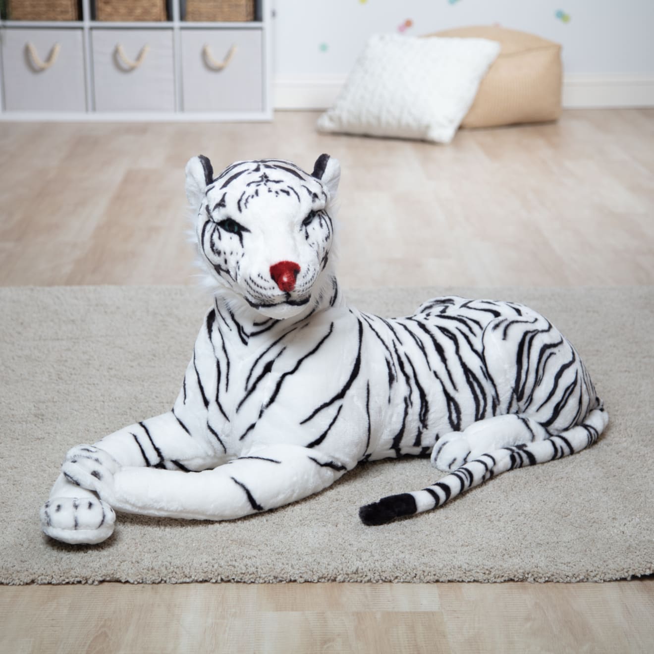 Melissa & Doug White Tiger Giant Stuffed Animal
