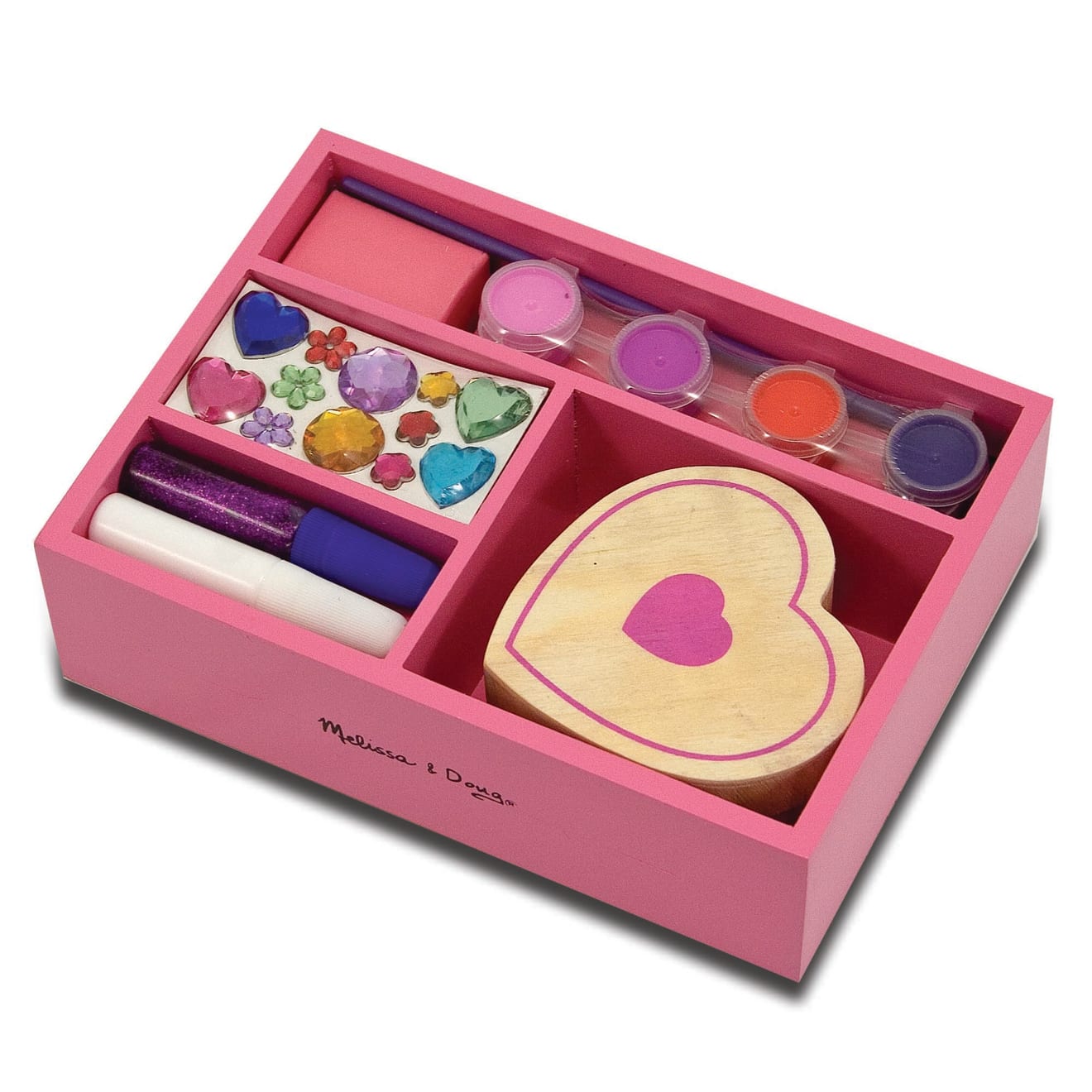 Melissa & Doug Decorate-Your-Own Wooden Heart Box