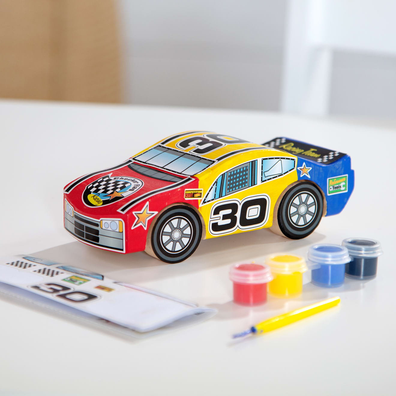 Melissa & Doug Decorate-Your-Own Wooden Race Car