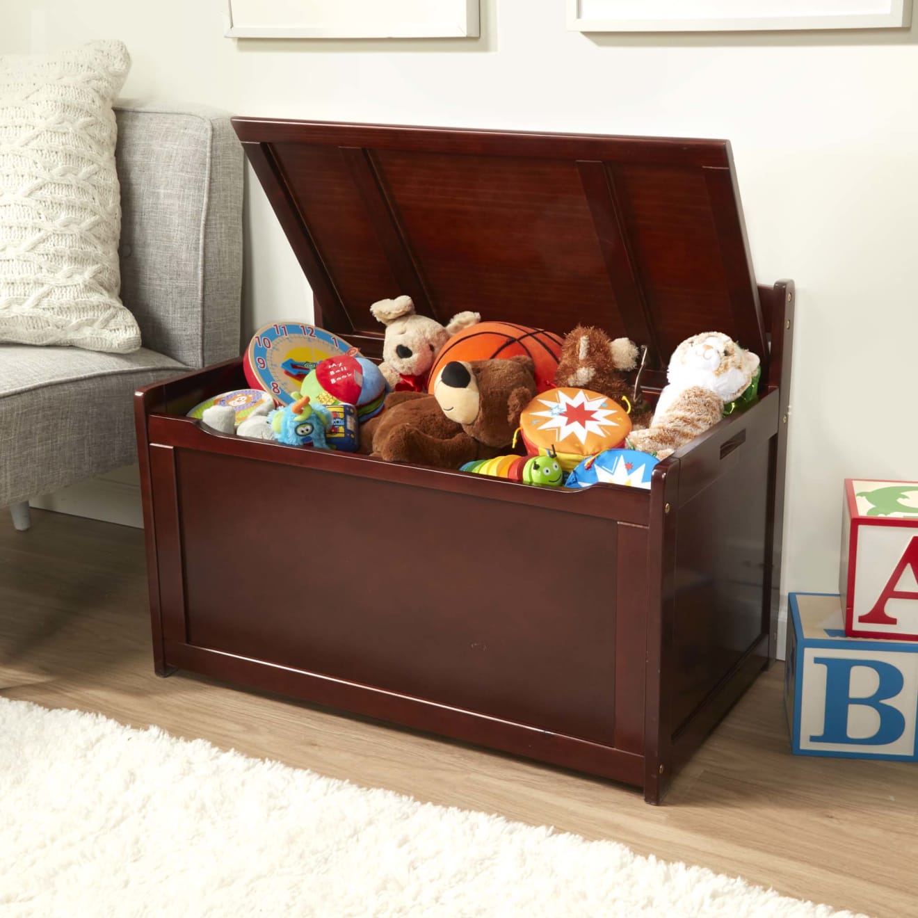 Melissa & Doug Wooden Toy Chest (Espresso)