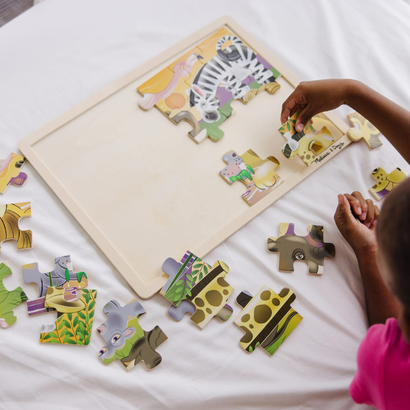 Melissa & Doug African Plains Wooden Jigsaw Puzzle - 24 Pieces