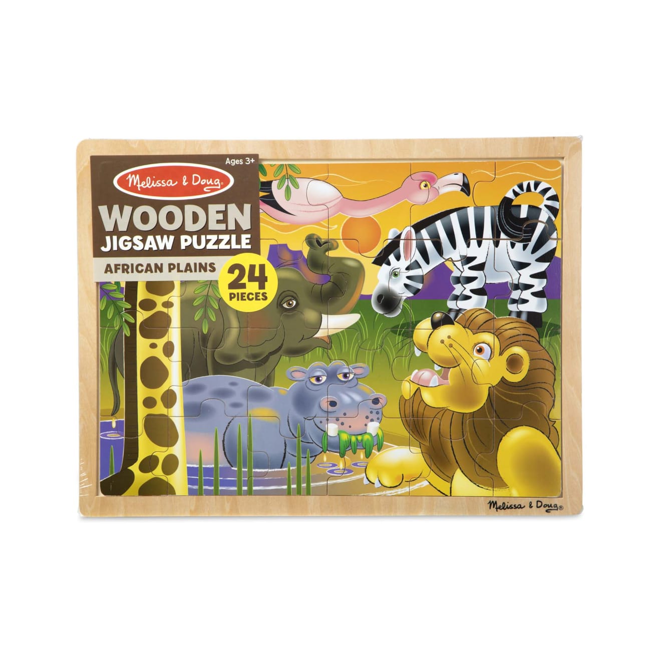Melissa & Doug African Plains Wooden Jigsaw Puzzle - 24 Pieces