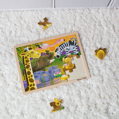 Melissa & Doug African Plains Wooden Jigsaw Puzzle - 24 Pieces