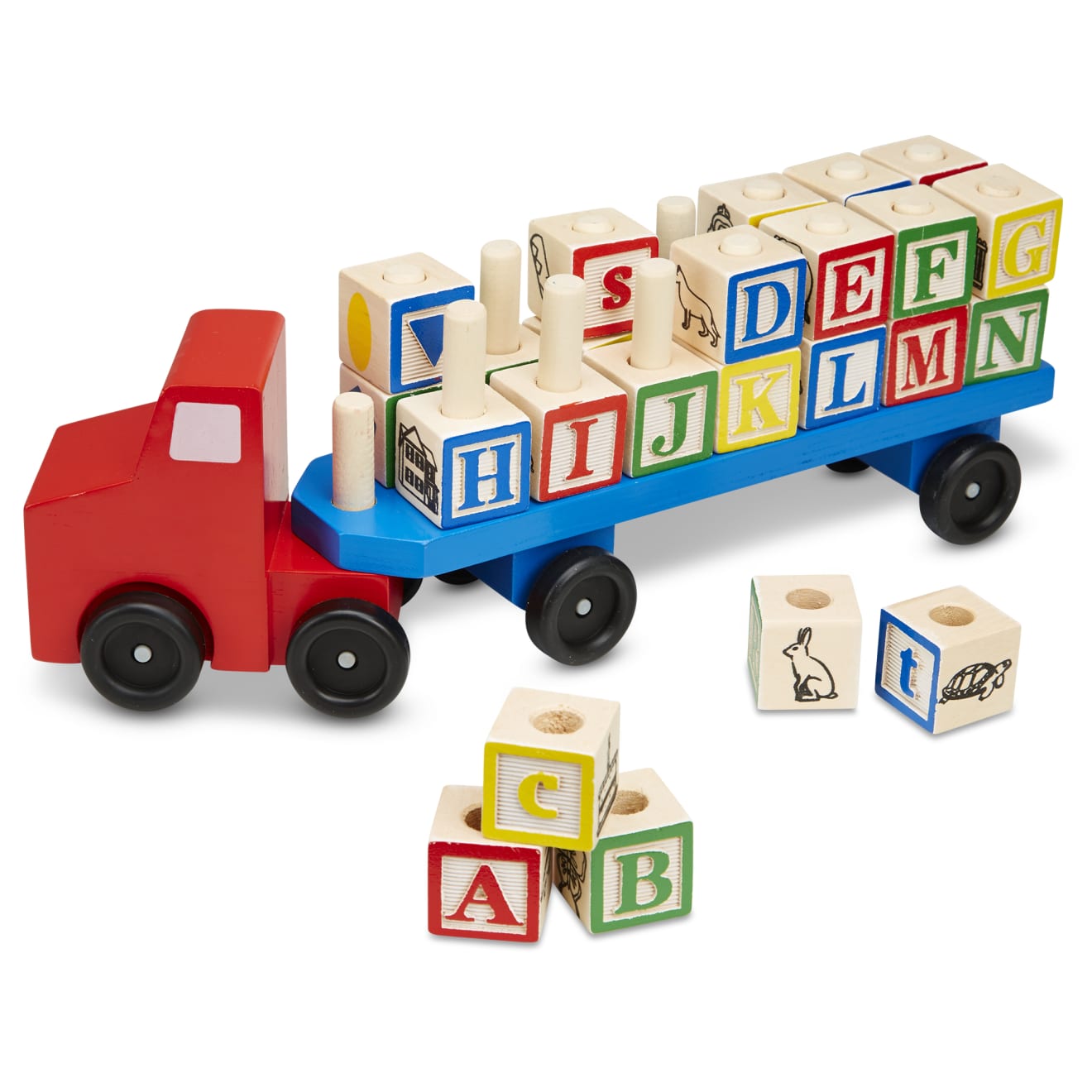 Melissa & Doug Alphabet Blocks Wooden Truck