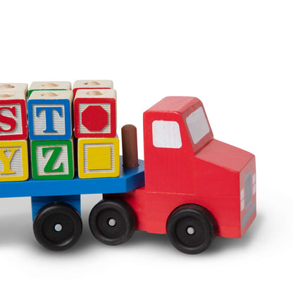 Melissa & Doug Alphabet Blocks Wooden Truck