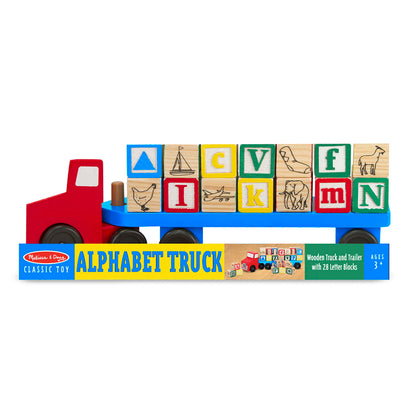 Melissa & Doug Alphabet Blocks Wooden Truck