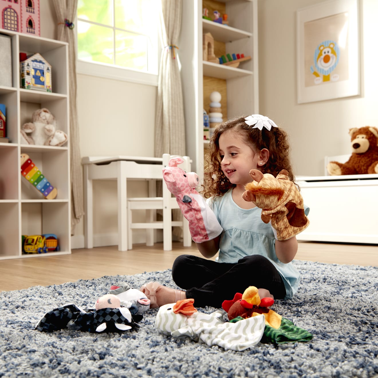 Melissa & Doug Barn Buddies Hand Puppets (6 Pc)