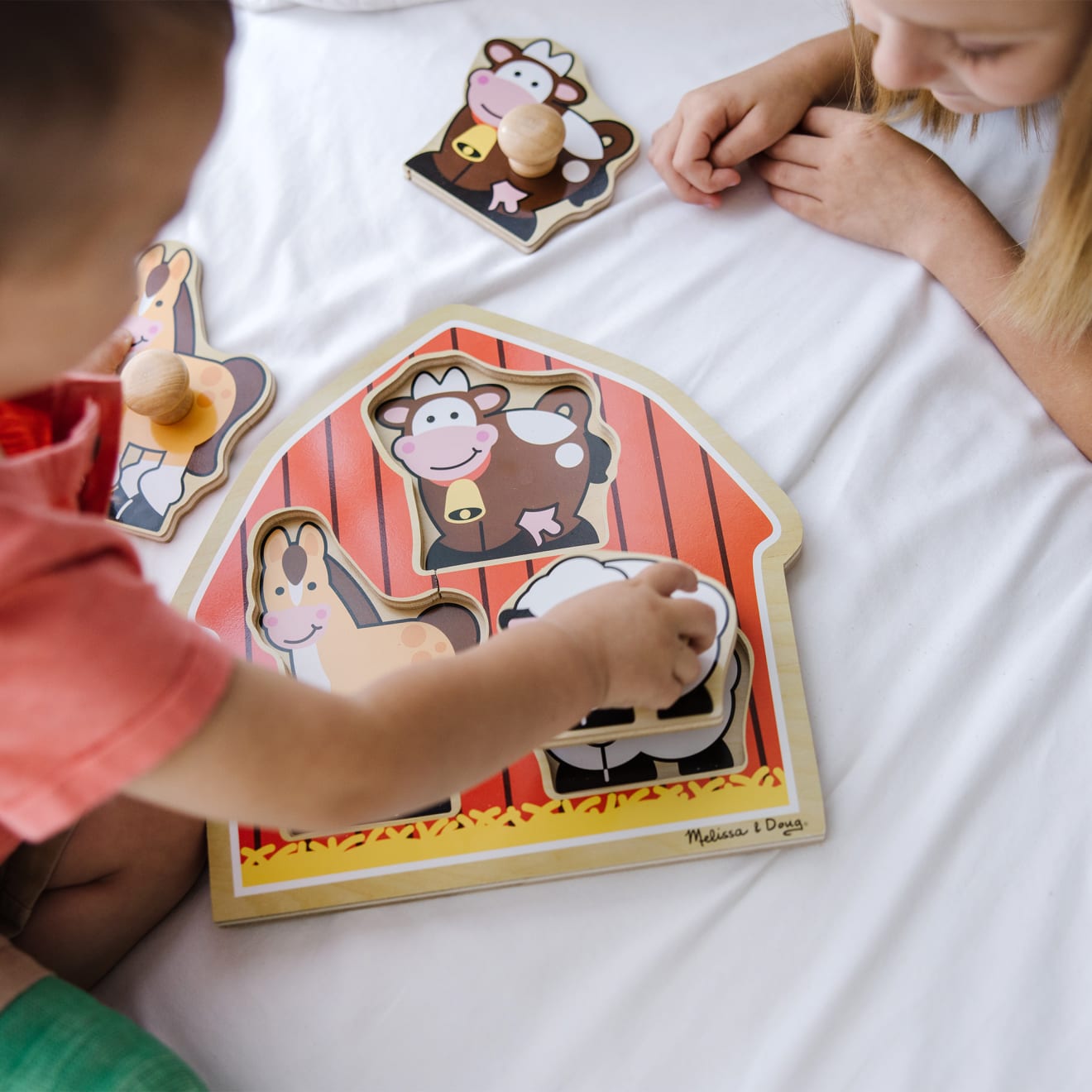 Melissa & Doug Barnyard Animals Jumbo Knob Puzzle - 3 Pieces