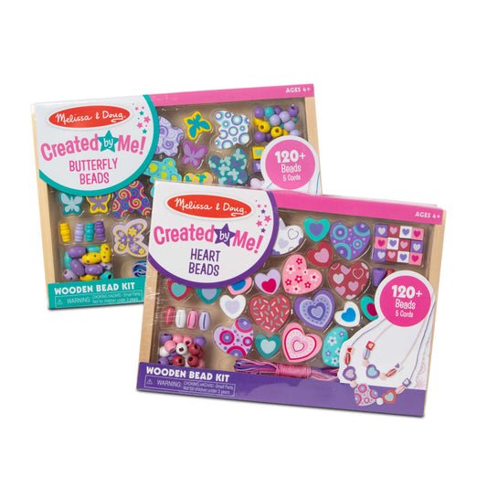 Melissa & Doug Sweet Hearts And Butterfly Friends Bead Set Bundle