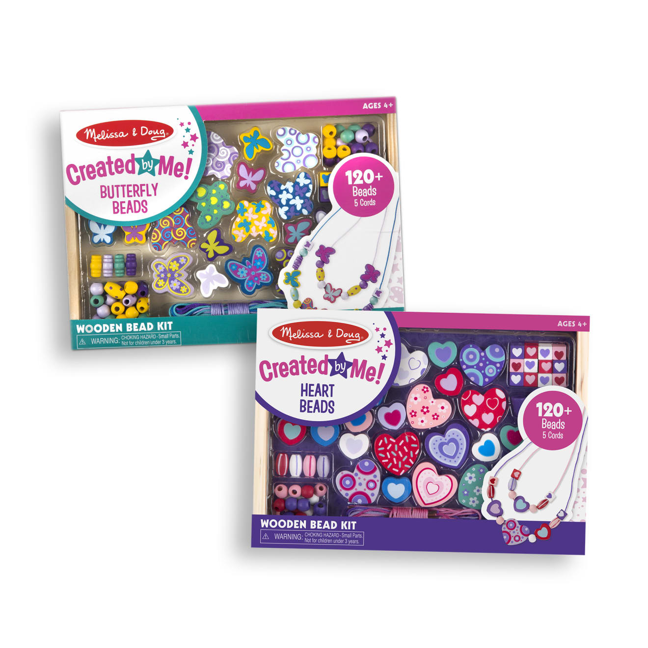 Melissa & Doug Sweet Hearts And Butterfly Friends Bead Set Bundle