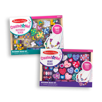 Melissa & Doug Sweet Hearts And Butterfly Friends Bead Set Bundle