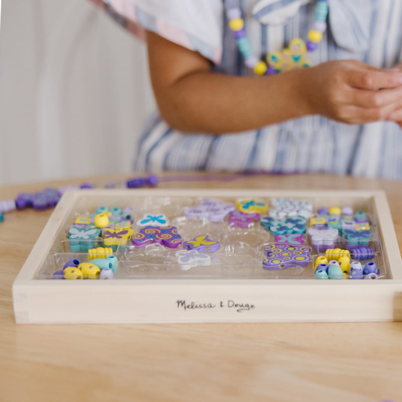 Melissa & Doug Created By Me! Butterfly Beads Wooden Bead Kit