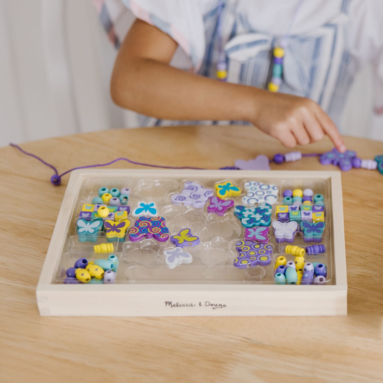 Melissa & Doug Created By Me! Butterfly Beads Wooden Bead Kit