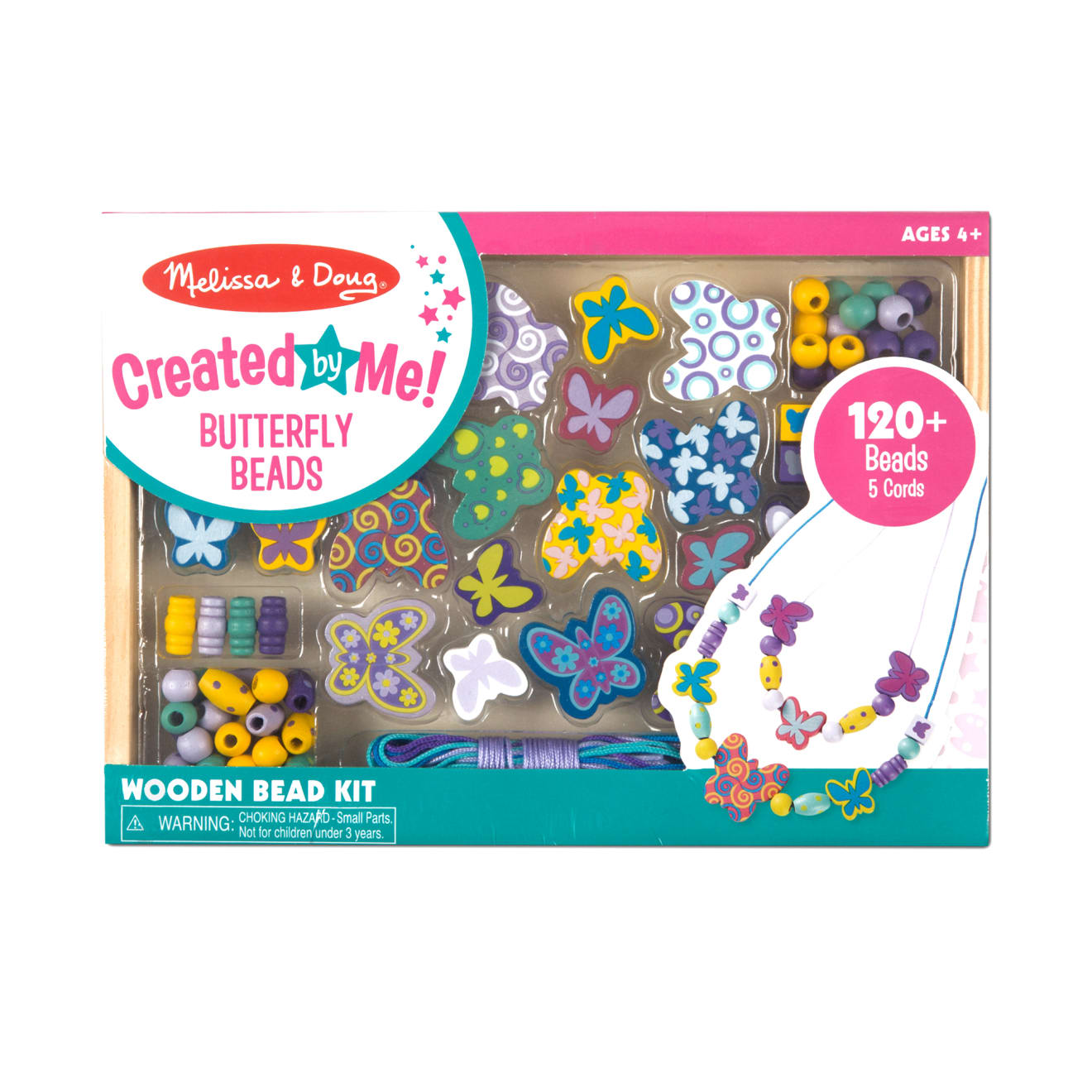 Melissa & Doug Created By Me! Butterfly Beads Wooden Bead Kit