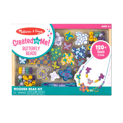 Melissa & Doug Created By Me! Butterfly Beads Wooden Bead Kit