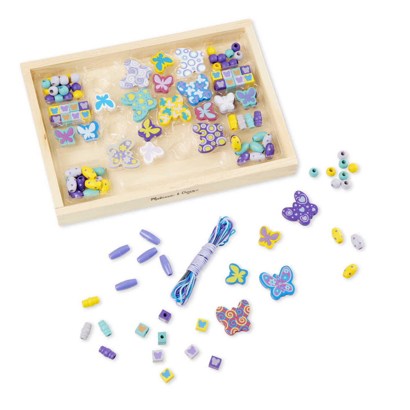 Melissa & Doug Created By Me! Butterfly Beads Wooden Bead Kit