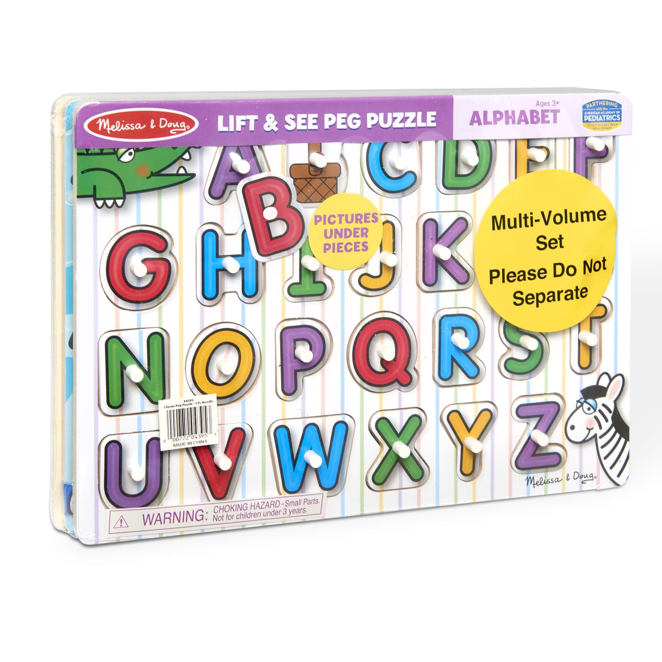 Melissa & Doug Classic Peg Puzzle Bundle (3 Puzzle Bundle)