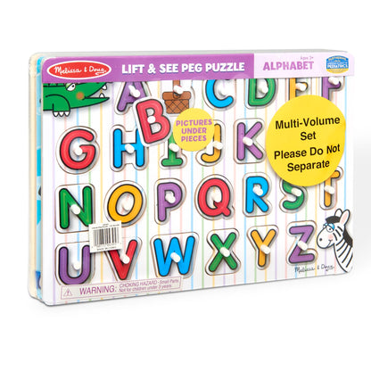 Melissa & Doug Classic Peg Puzzle Bundle (3 Puzzle Bundle)