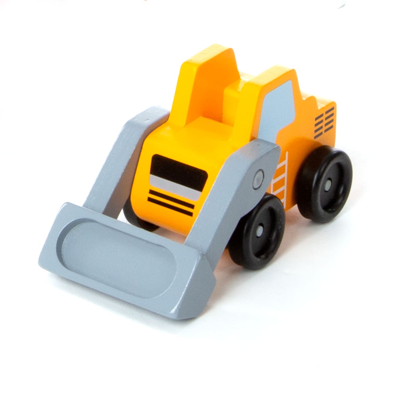 Melissa & Doug Classic Wooden Toy Construction Vehicle Set