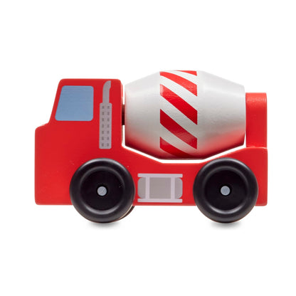 Melissa & Doug Classic Wooden Toy Construction Vehicle Set