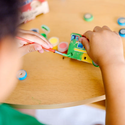 Melissa & Doug Decorate-Your-Own Wooden Train And Race Car Craft Kit