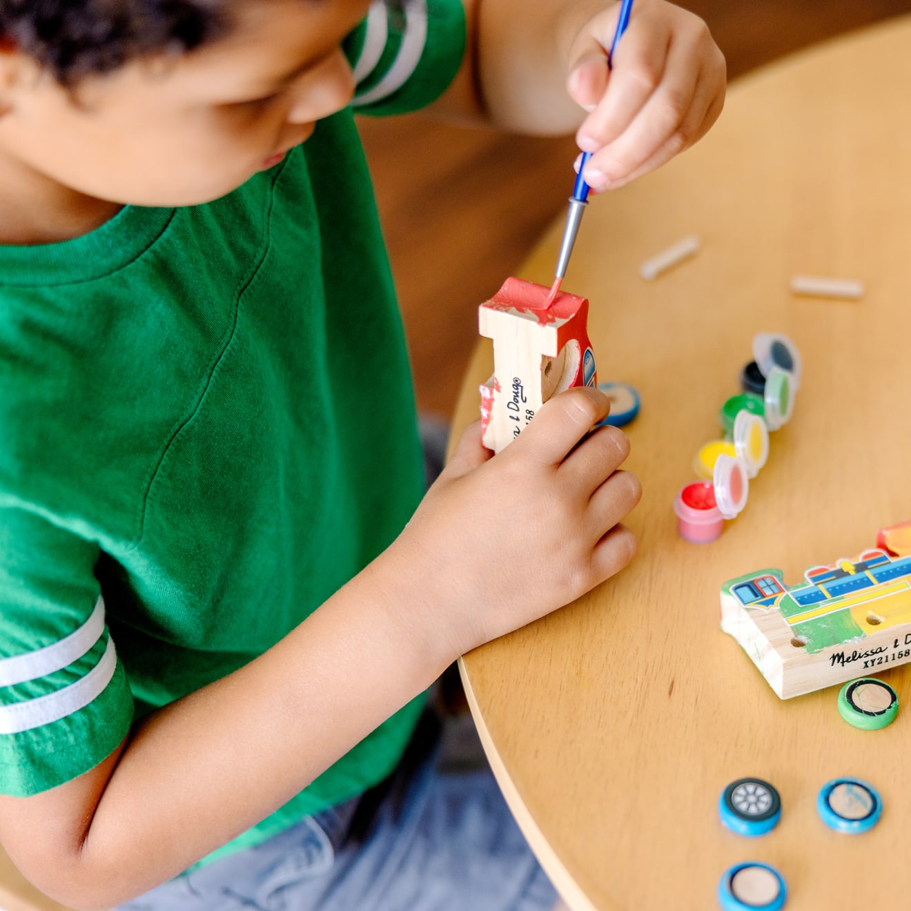 Melissa & Doug Decorate-Your-Own Wooden Train And Race Car Craft Kit