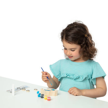 Melissa & Doug Decorate-Your-Own Wooden Train And Race Car Craft Kit