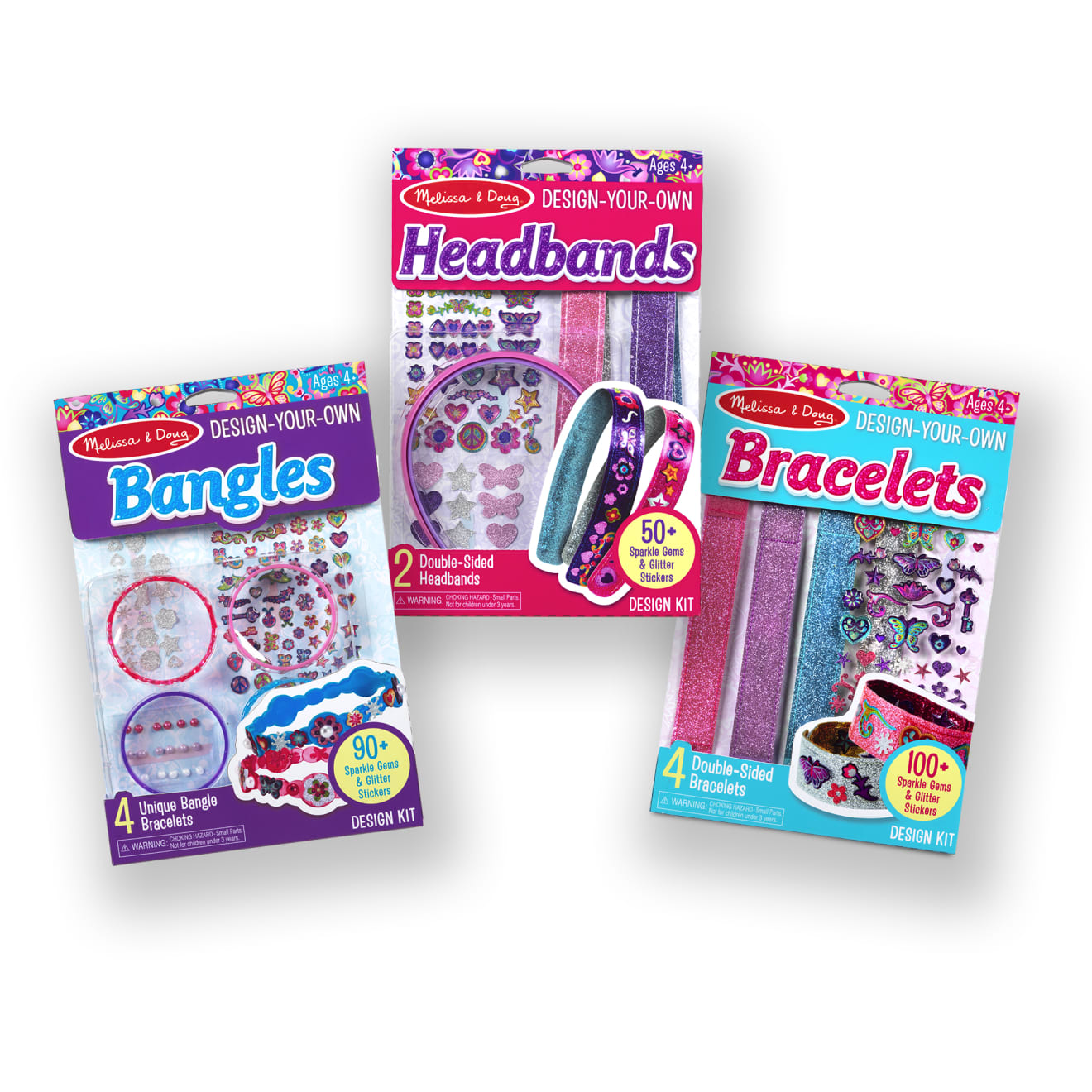 Melissa & Doug DYO Accessories Bundle - Bracelets, Headbands And Bangles