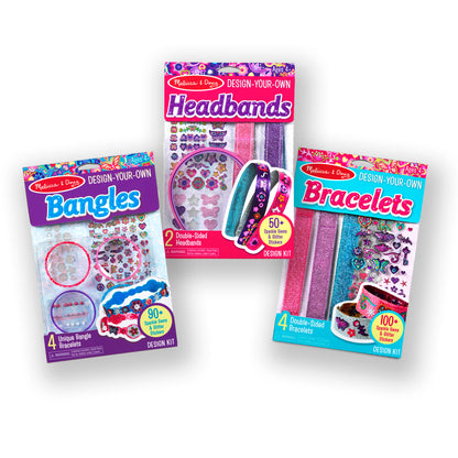 Melissa & Doug DYO Accessories Bundle - Bracelets, Headbands And Bangles