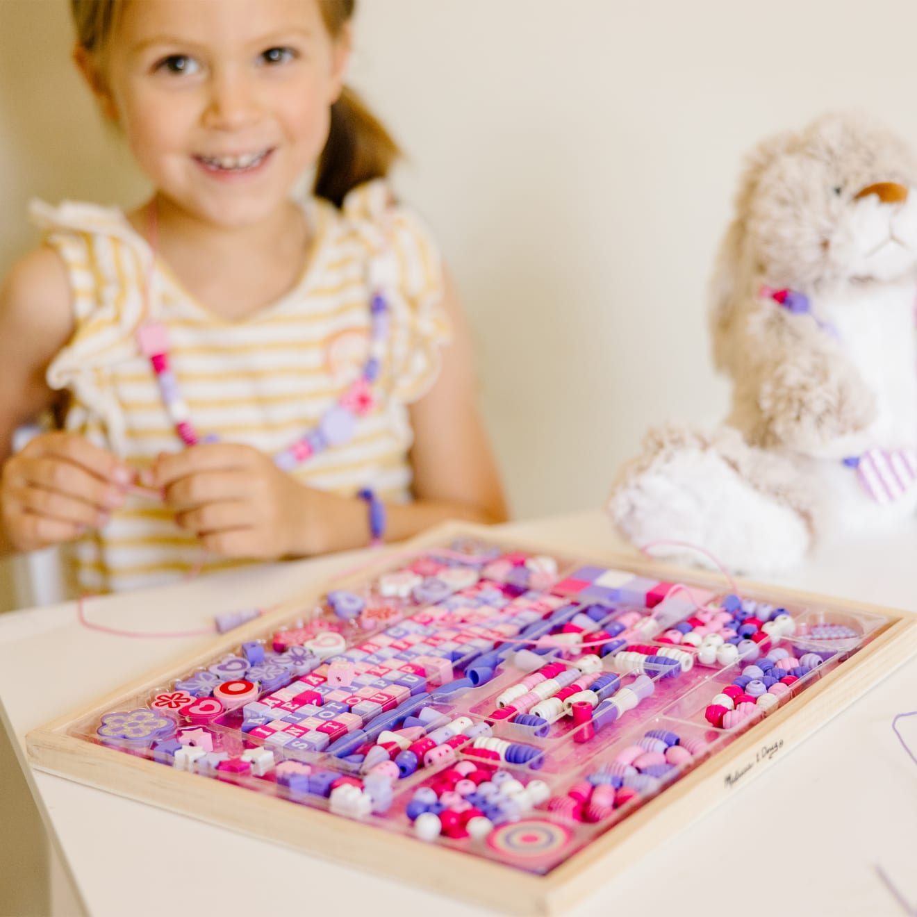 Melissa & Doug Created By Me! Sparkle & Shimmer Beads Wooden Bead Kit