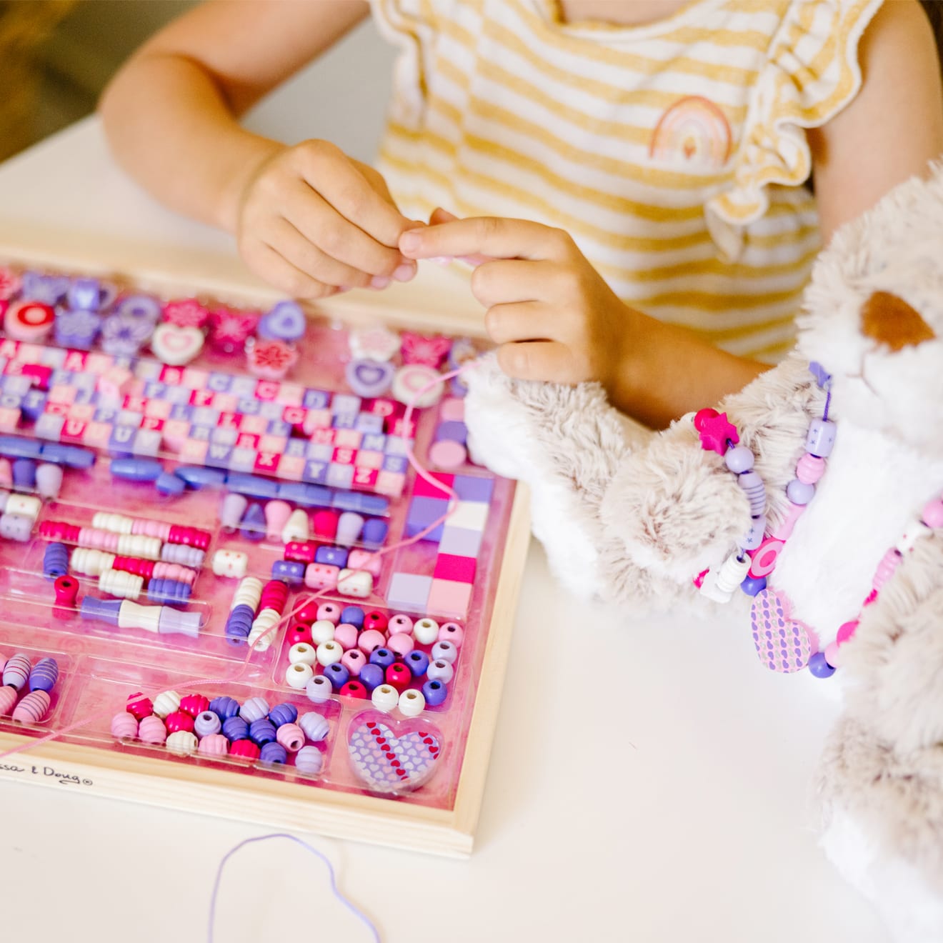 Melissa & Doug Created By Me! Sparkle & Shimmer Beads Wooden Bead Kit