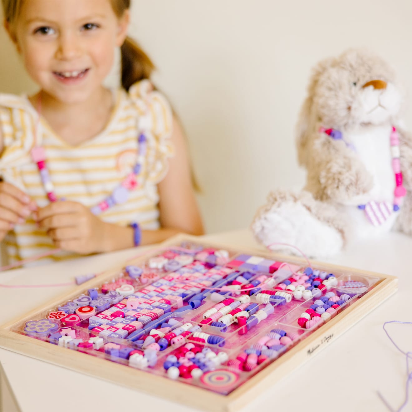 Melissa & Doug Created By Me! Sparkle & Shimmer Beads Wooden Bead Kit