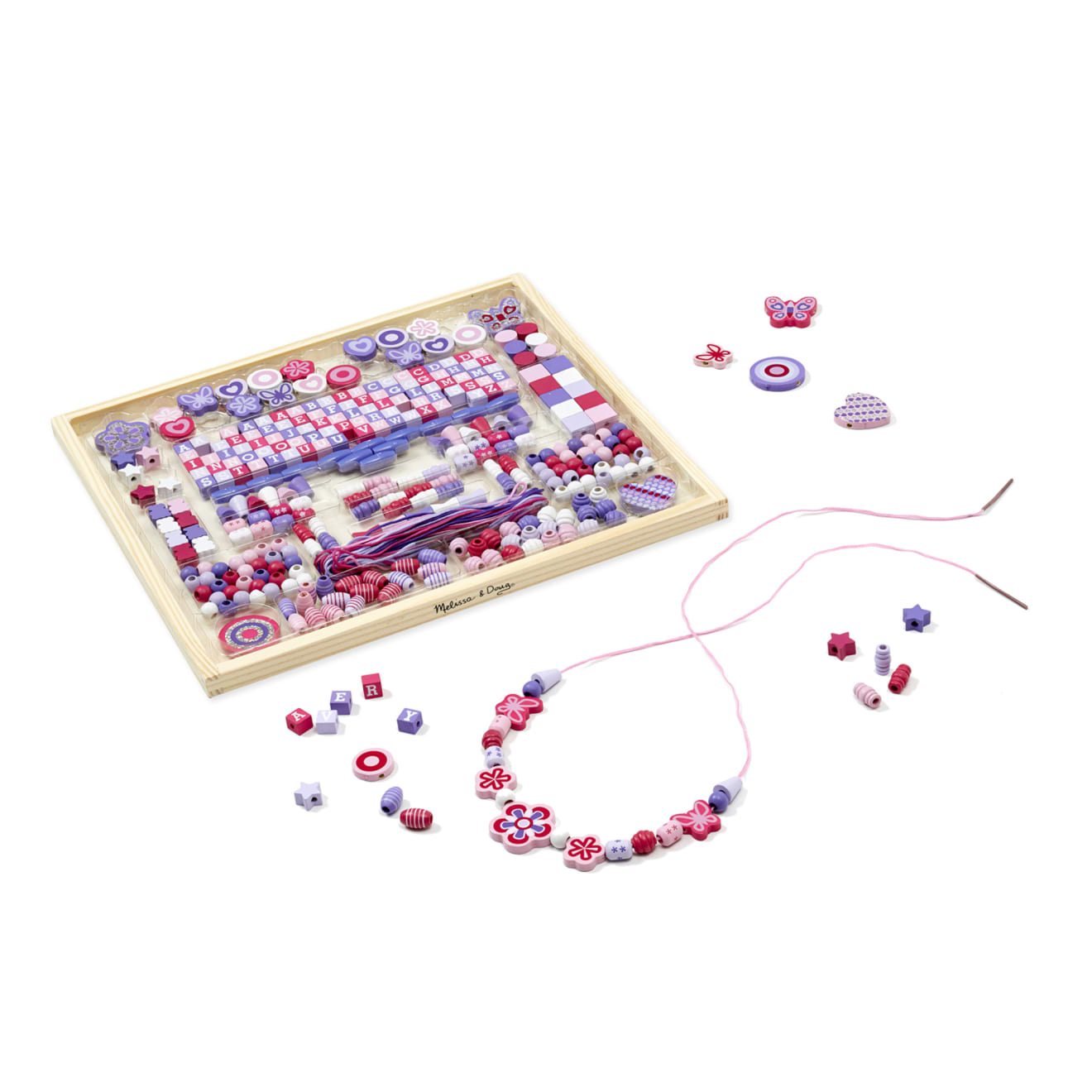 Melissa & Doug Created By Me! Sparkle & Shimmer Beads Wooden Bead Kit