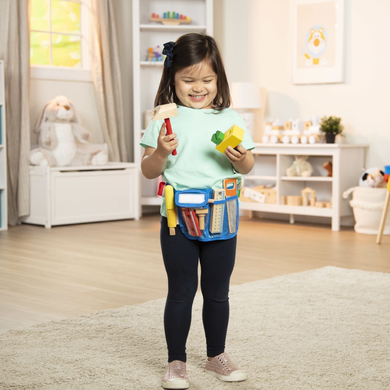 Melissa & Doug Deluxe Wooden Tool Belt Set