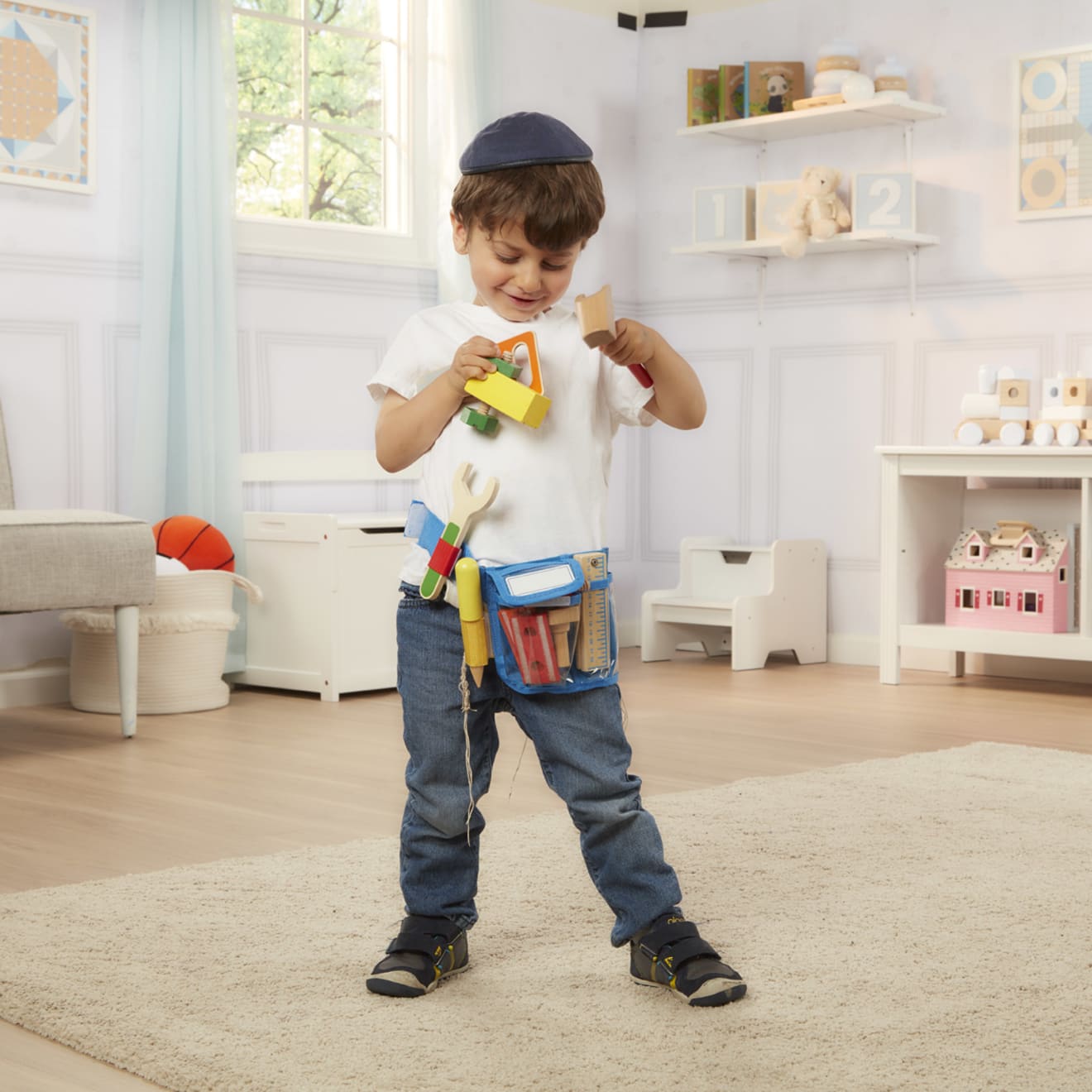 Melissa & Doug Deluxe Wooden Tool Belt Set