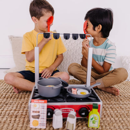 Melissa & Doug Deluxe Wooden Cooktop Set