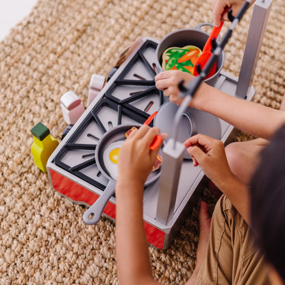 Melissa & Doug Deluxe Wooden Cooktop Set